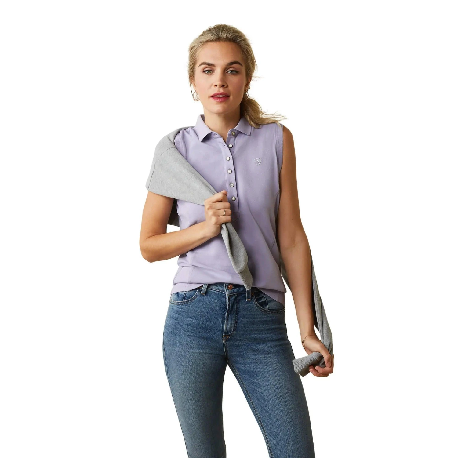 Ariat Prix 2.0 Sleeveless Polo Shirt For Ladies - Image 17