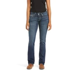 Ariat R.E.AL. Mid Rise Stretch Ivy Stackable Straight Leg Jean For Ladies