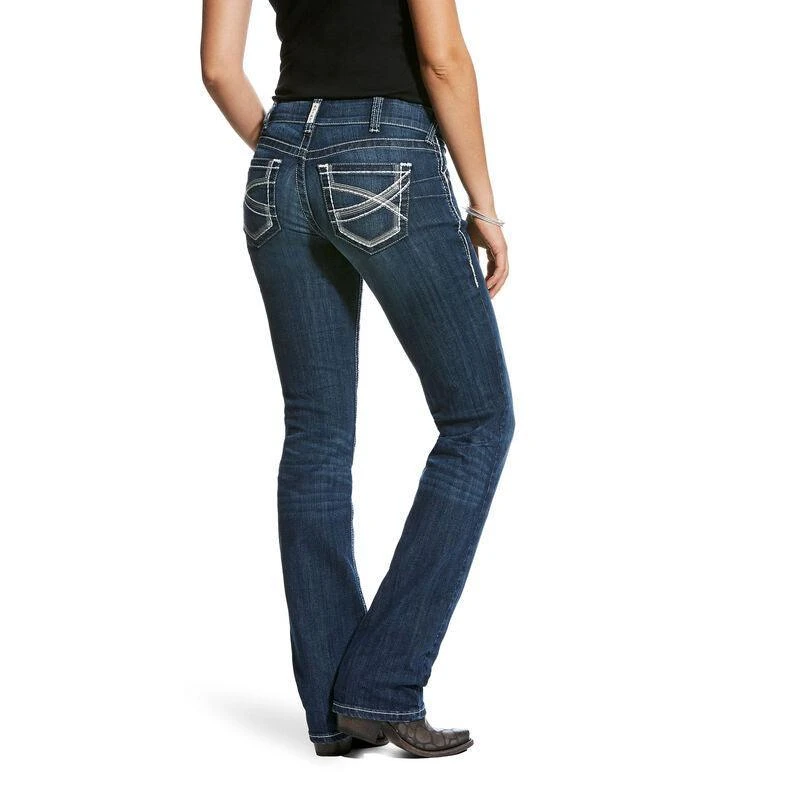 Ariat R.E.AL. Mid Rise Stretch Ivy Stackable Straight Leg Jean For Ladies - Image 4