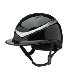 Charles Owen Halo Luxe (wide Brim) Helmet Glossy Black / Platinium