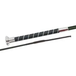 Fleck Dressage Whip, Fibreglas Core With Innovative Silktouch Coating, Crystal Wrapped Grip Chrome 03722