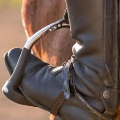 Herm. Sprenger ULTRA Fit EXTRA GRIP Spurs "Black Series" With Balkenhol Fastening - Stainless Steel Anthracite, 25 Mm Flat 4752510061