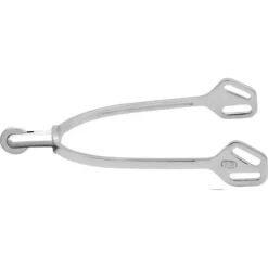 Herm. Sprenger Ultra Fit Slimline Spurs With Balkenhol Fastening - Stainless Steel, 25 Mm Rounded With Little Round Rowel