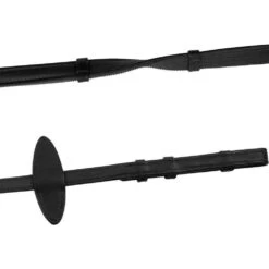 Montar Reins In Soft Leather/rubber With Grips, Stoppers And French Hooks